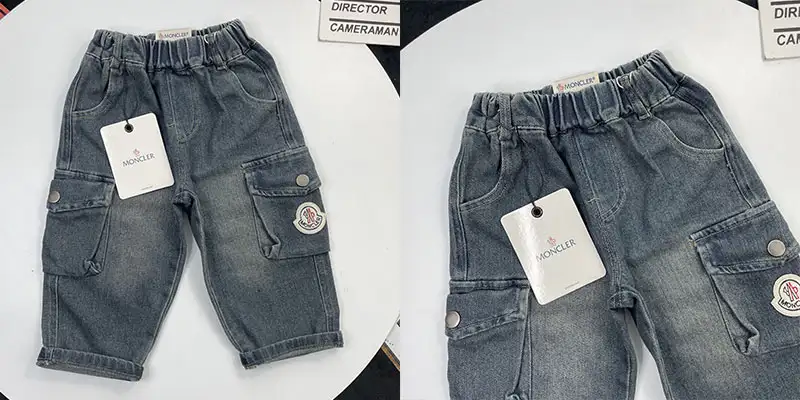 MONCLER盟可睐儿童工装牛仔长裤｜90-150码奢侈品童装 男女童春秋休闲裤