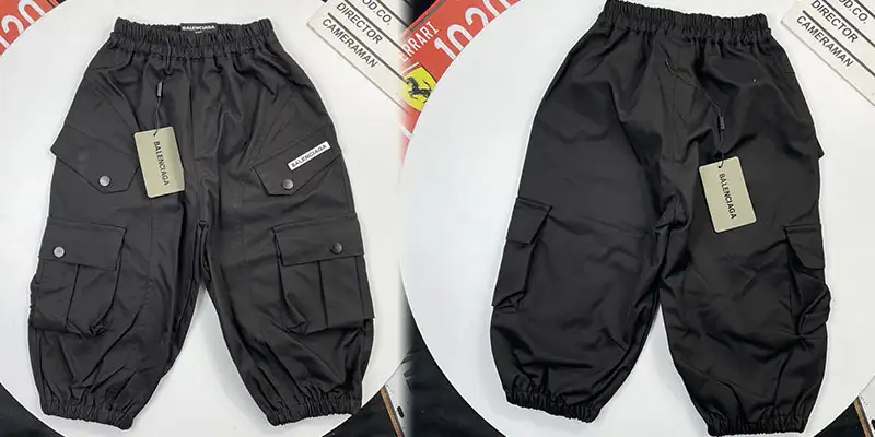 BALENCIAGA巴黎世家儿童黑色工装裤｜90-150码奢侈品童装 男女童春秋休闲长裤