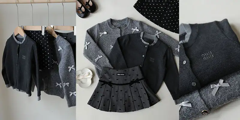 蝴蝶结针织开衫