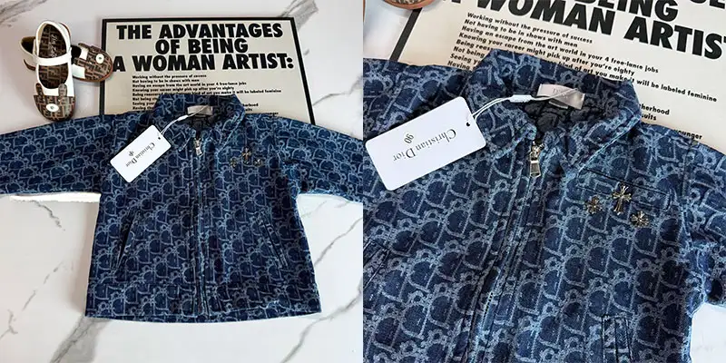 DIOR儿童提花牛仔外套