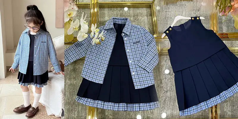 学院风高端女童裙