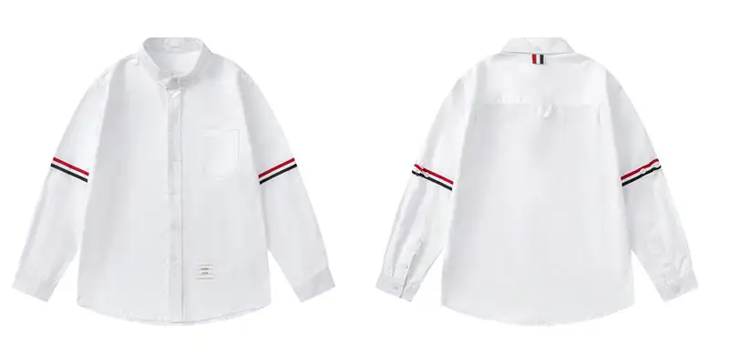 儿童彩杠白衬衫