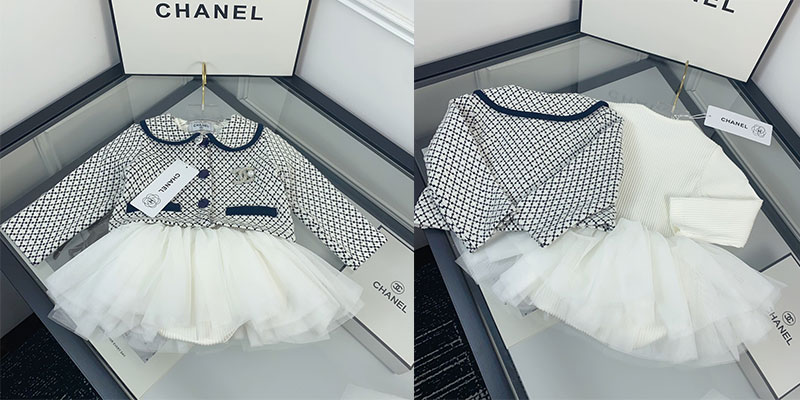 CHANEL香奈儿婴童名媛风套装｜66-100码奢侈品童装 婴儿千金风两件套