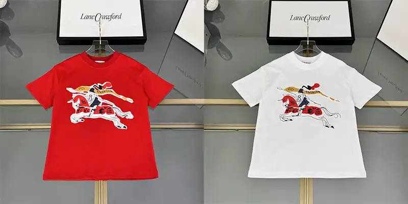 博柏利儿童战马涂鸦印花T恤