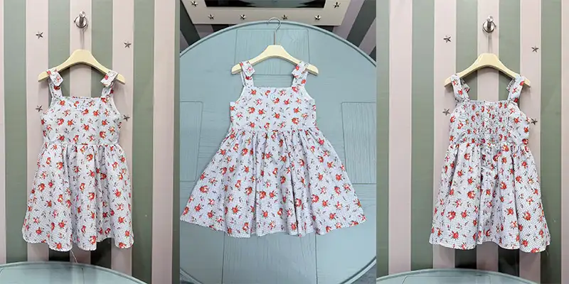 Dolce & Gabbana杜嘉班纳DG女童碎花格纹吊带连衣裙｜90-150码夏季公主风纯棉背心裙