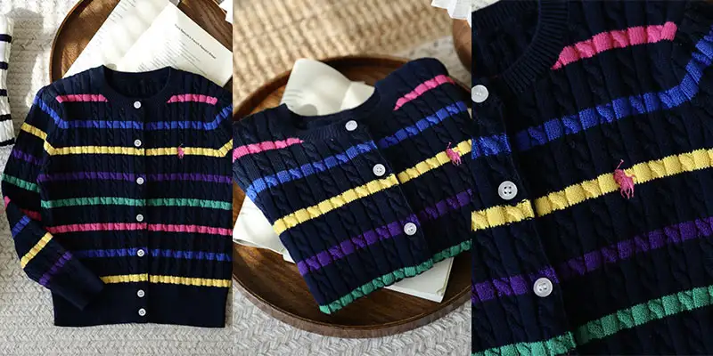 拉夫劳伦儿童条纹开衫