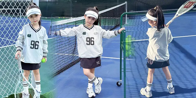 nieeh儿童棒球风套装｜奢侈品童装 JIL SANDER吉尔·桑达复古运动风女童两件套