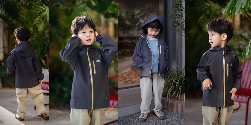 山牌儿童五色软壳冲锋衣