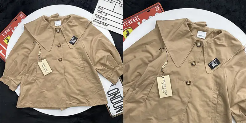BURBERRY儿童卡其色大翻领风衣 BURBERRY儿童卡其色大翻领风衣
