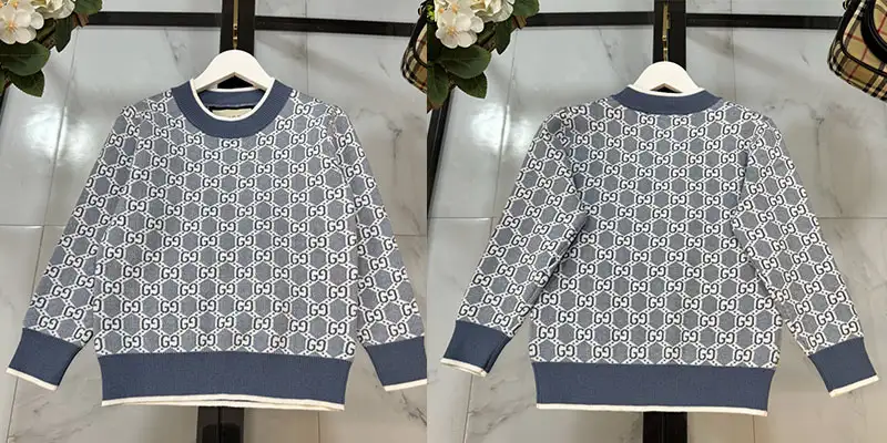 GUCCI古驰儿童GG老花针织系列｜100-140码奢侈品童装 男女童春秋毛衣开衫