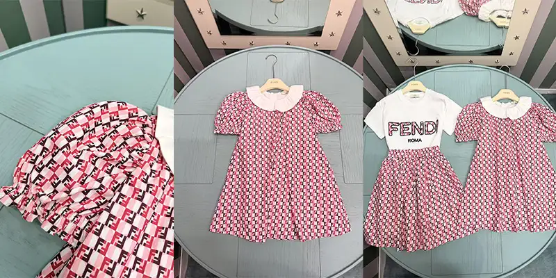 FENDI夏季清新轻奢风A字裙