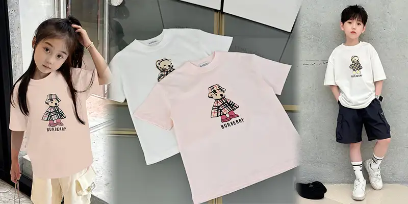 BURBERRY儿童经典小熊印花T恤