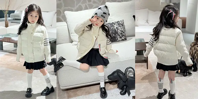 汤姆布朗儿童针织拼接棉服