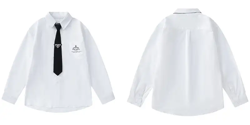 男女童学院风白衬衫