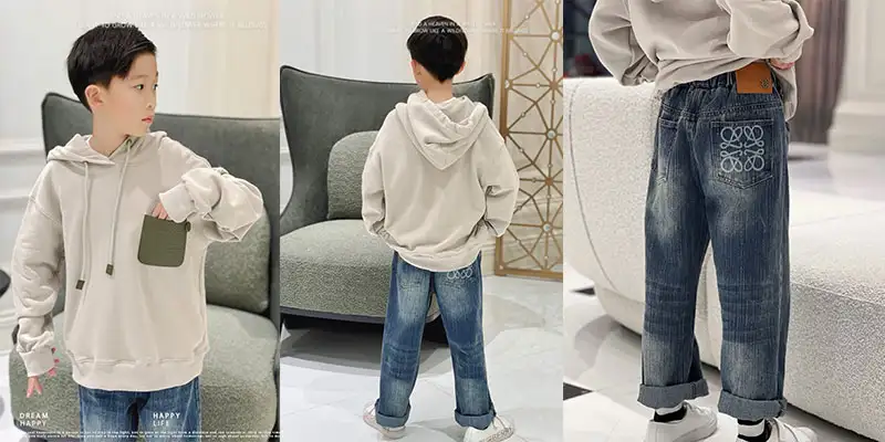 LOEWE罗意威儿童连帽卫衣｜春秋奢侈品童装 老钱风男女童高端童装