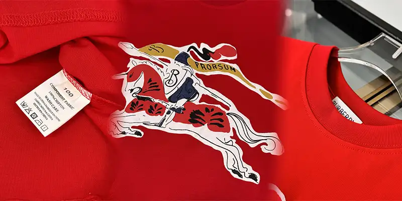 博柏利男女童同款纯棉短袖